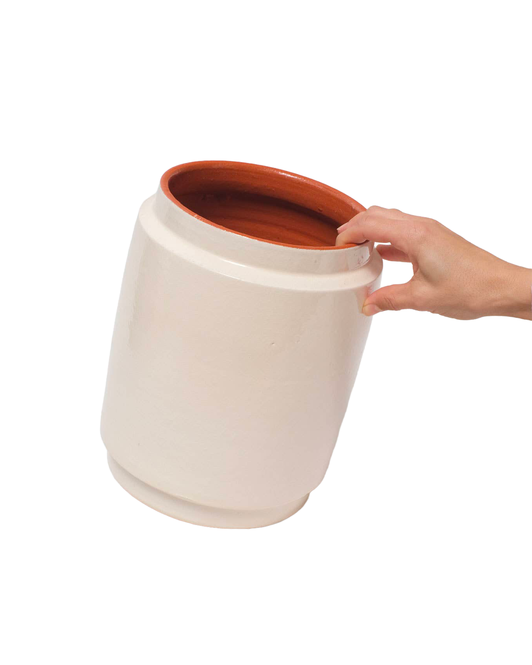Glazed clay planter