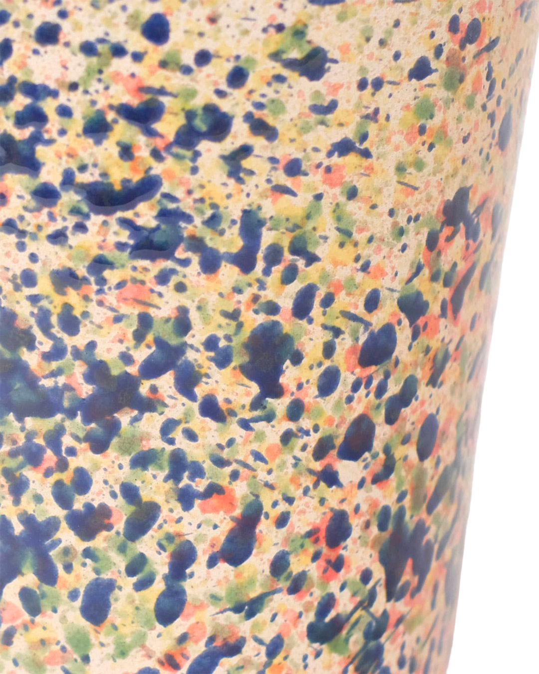 Speckled glazed clay pot