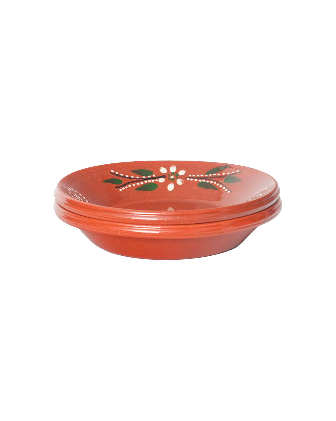 Hand-painted clay plates (set of 2)