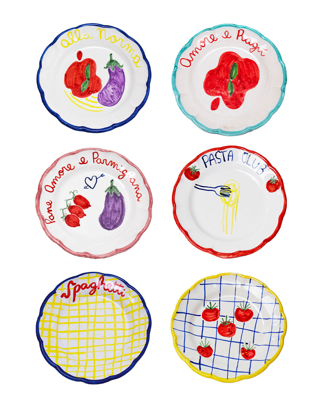 "Pasta everyday" Plates MIX - Set of 6 (-10%)