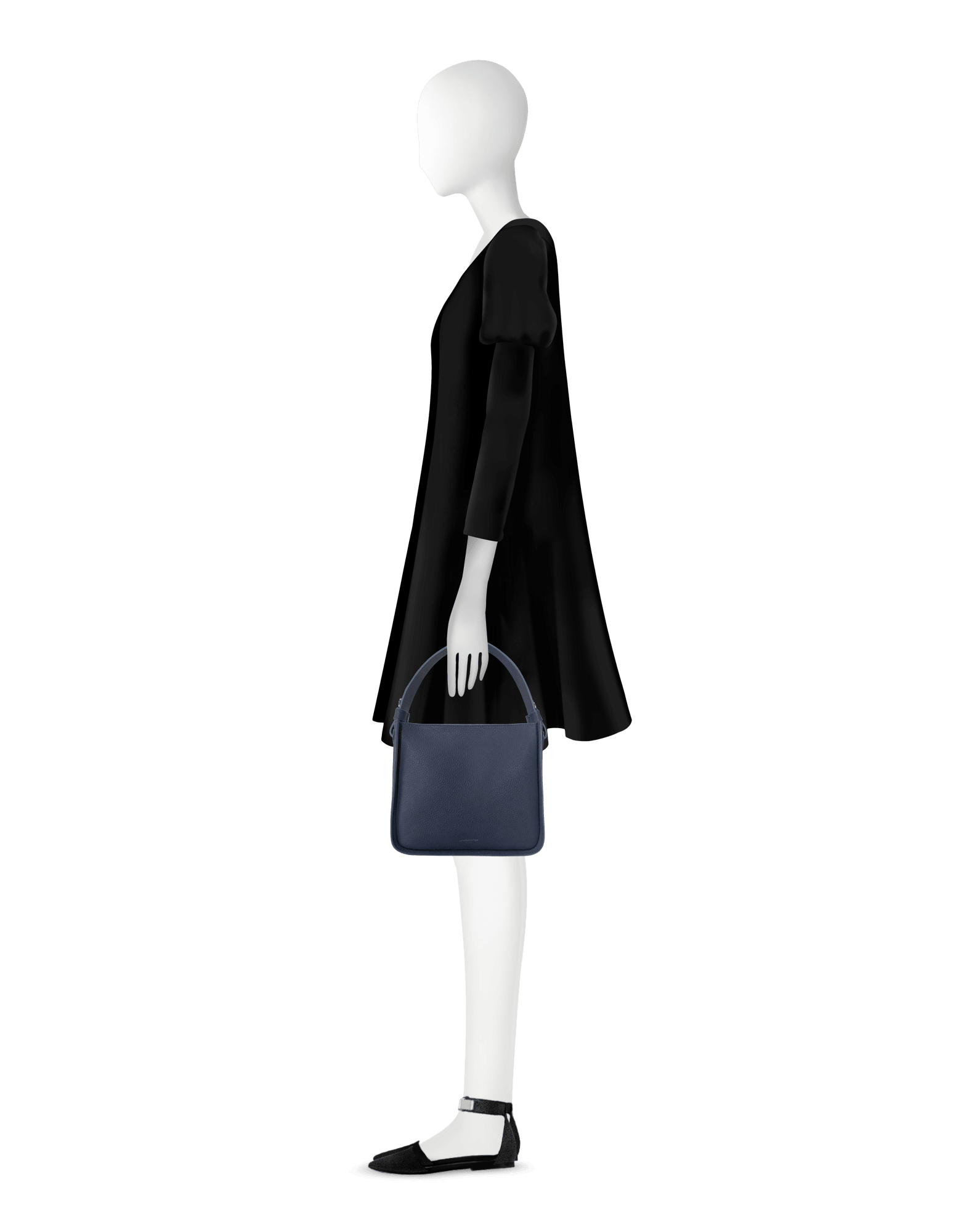 Duplo Medium Hammered Leather Top Handle bag