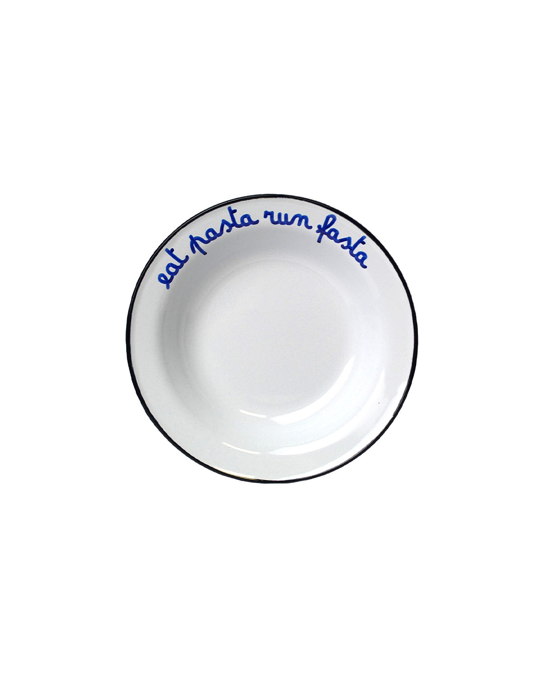 Hand written - vintage style enamel deep plate - Alt Means Old