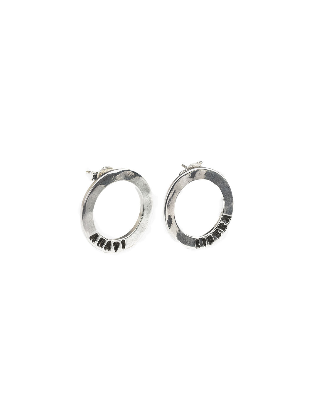 flat earrings text - Fabio Corsini