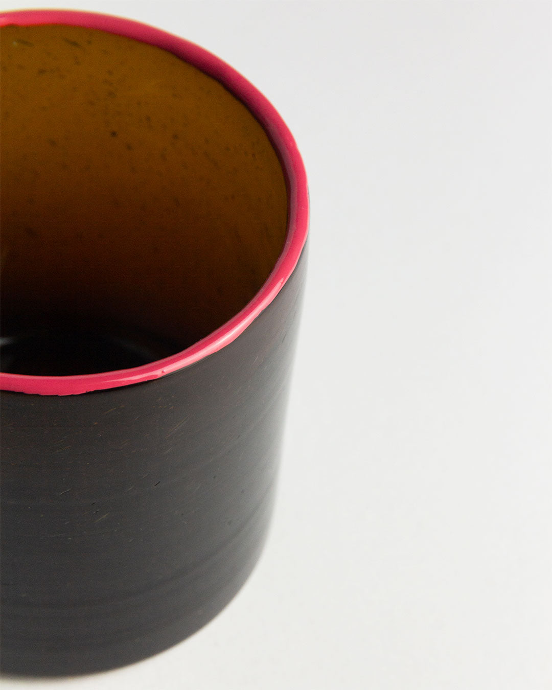 Hand-painted Water Glass amber-colored recycled Jibel