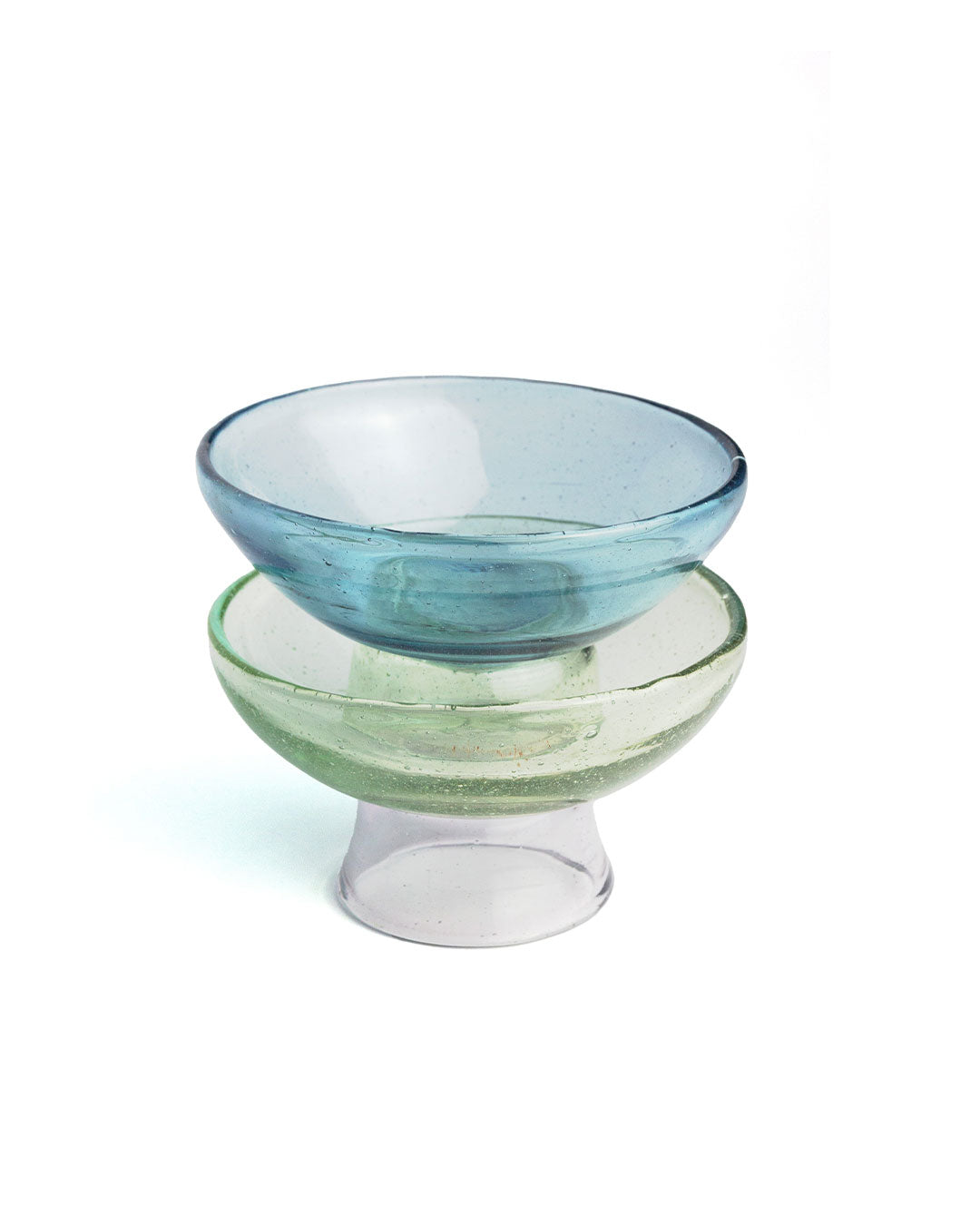 Two-tone Ice-cream Bowl - Set of 6 recycled glass Jibel
