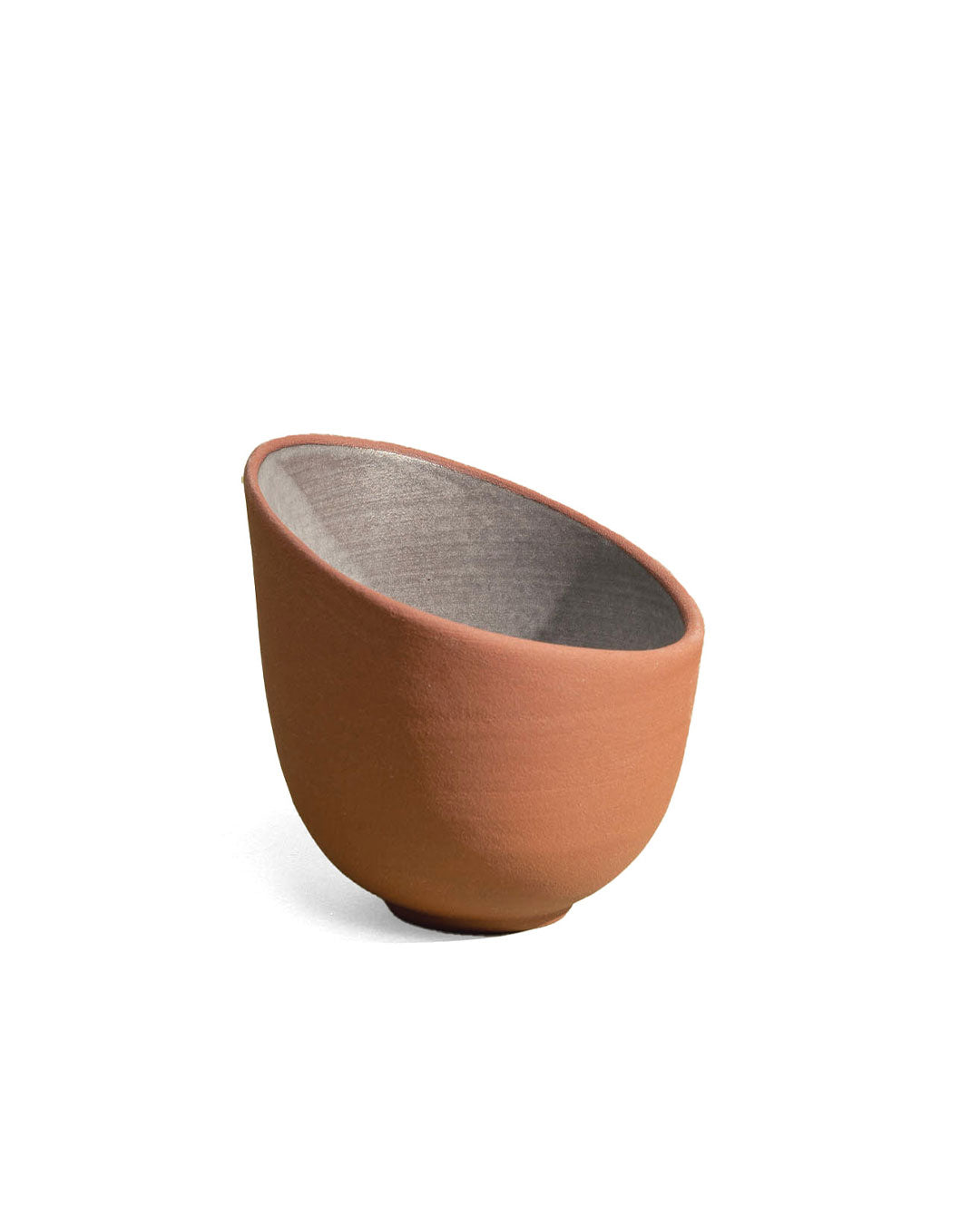 Tazza smussata in terracotta rossa