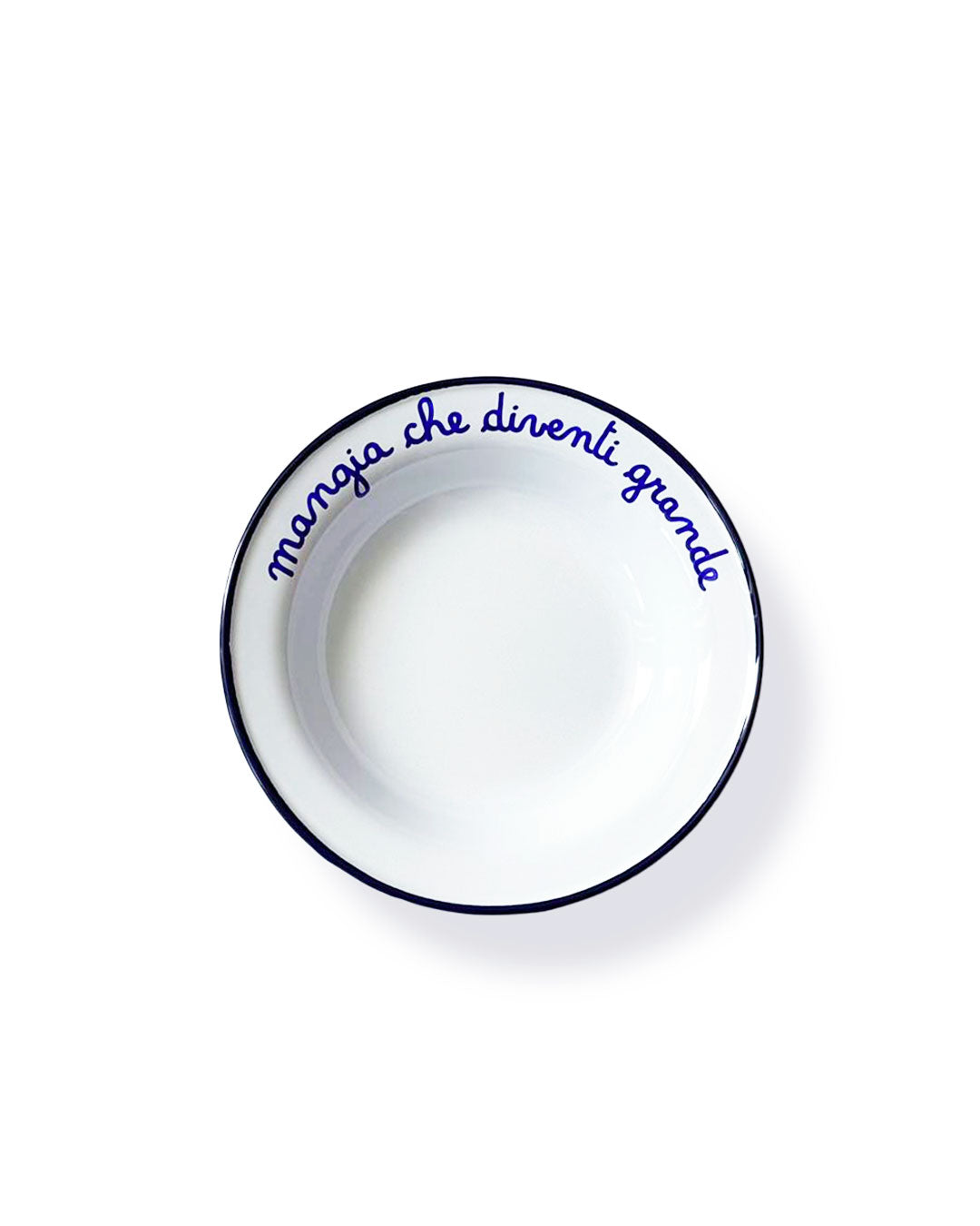 "Mangia che diventi grande" enamel deep plate