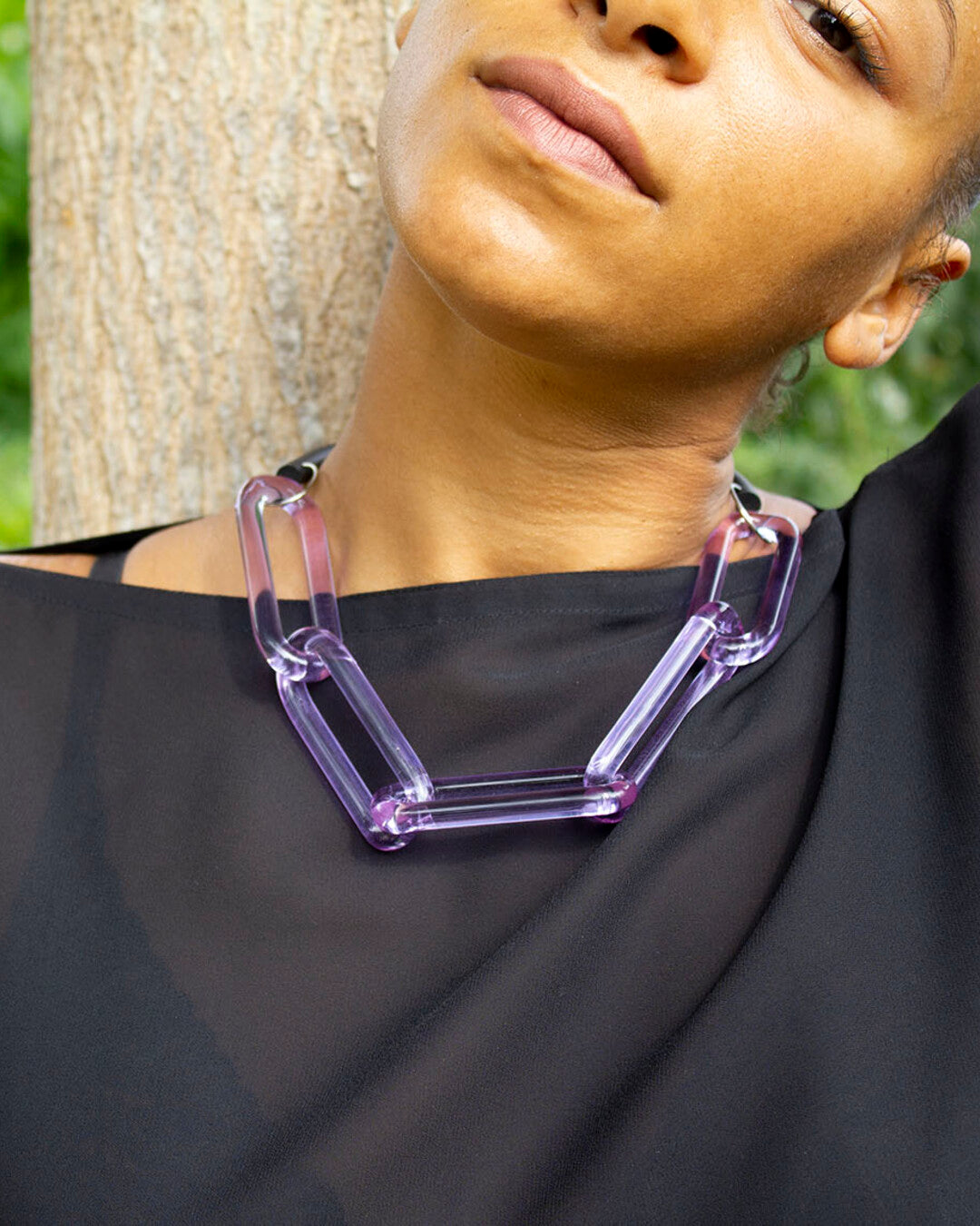 Handmade glass necklace - SiO2 Glass Jewelry