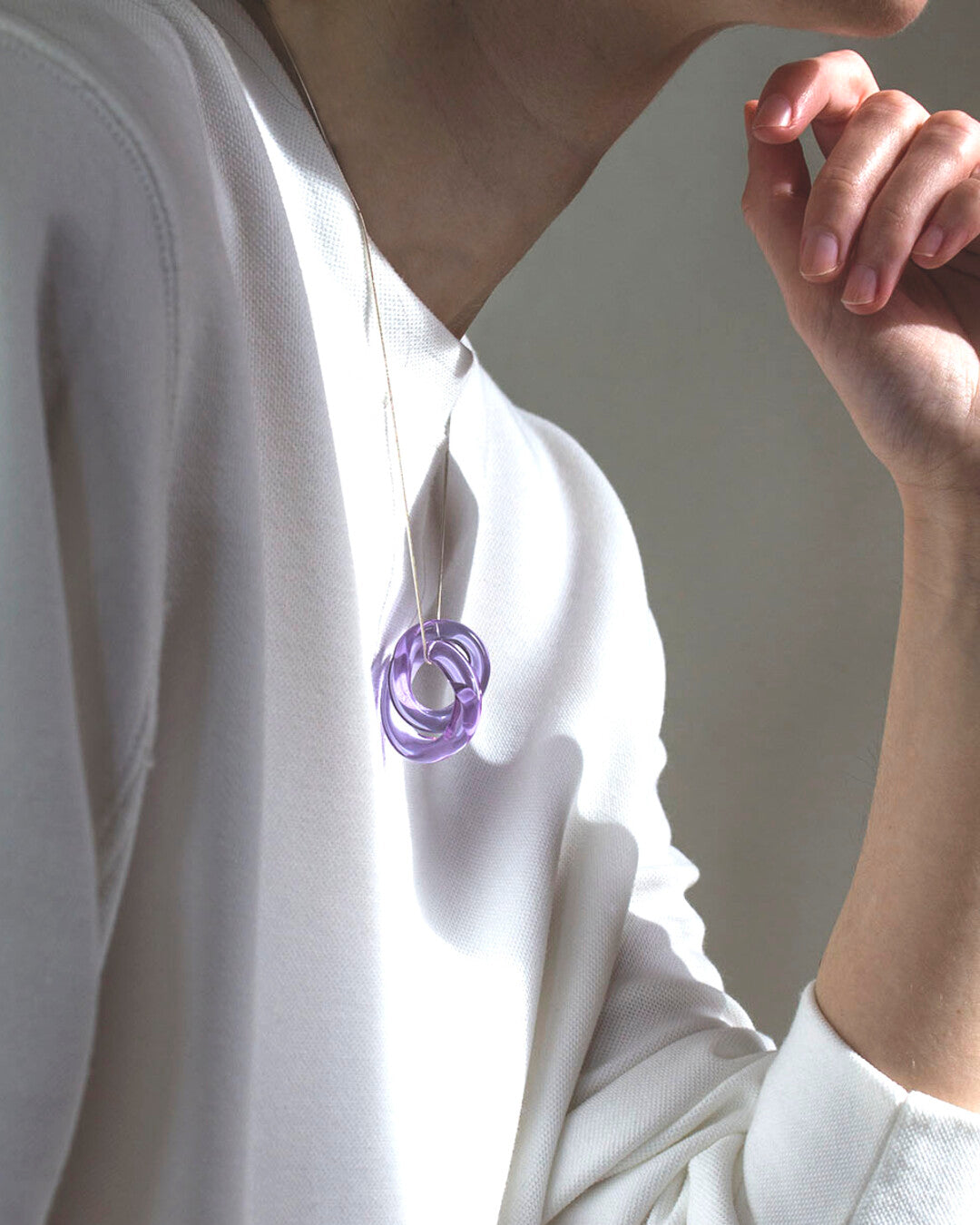 Handmade glass necklace - SiO2 Glass Jewelry