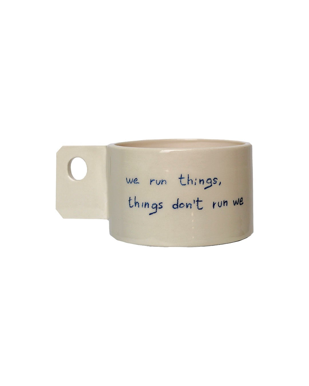 Handmade customize ceramic mug with text- Ouimiel Ceramics
