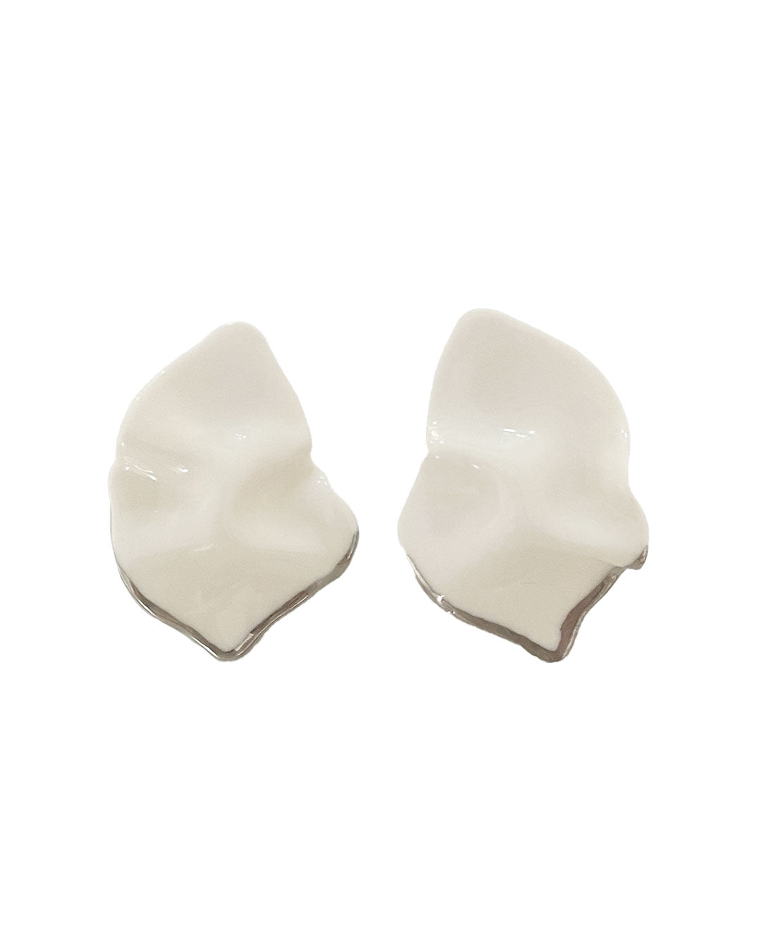 Eride Ceramic Platinum Earrings