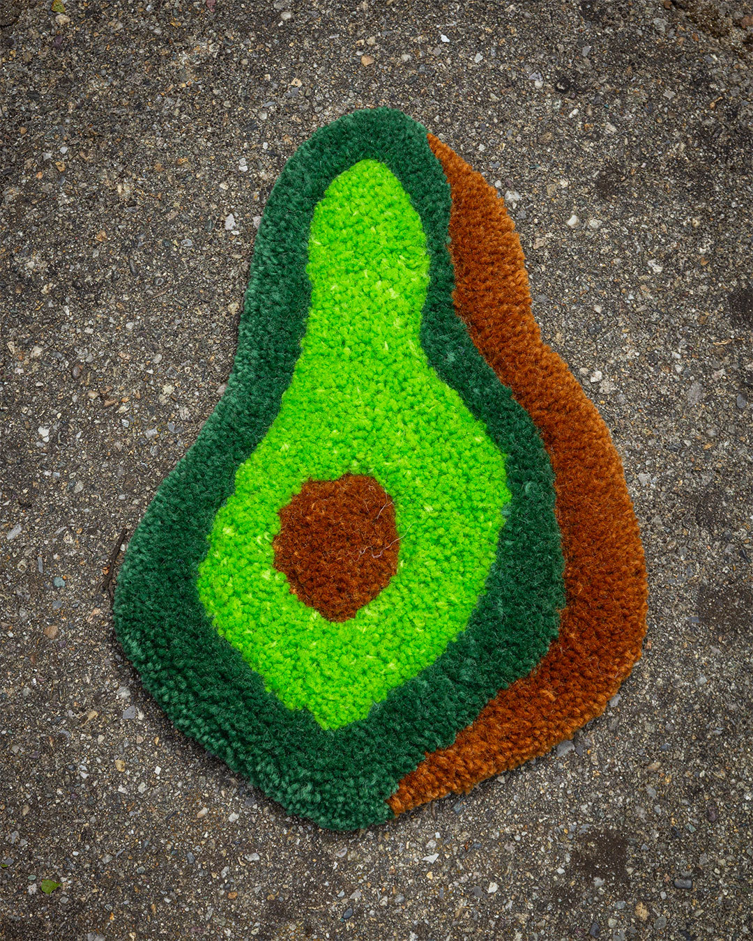 Holy Guacamole! Avocado Rug tufting Rugburn