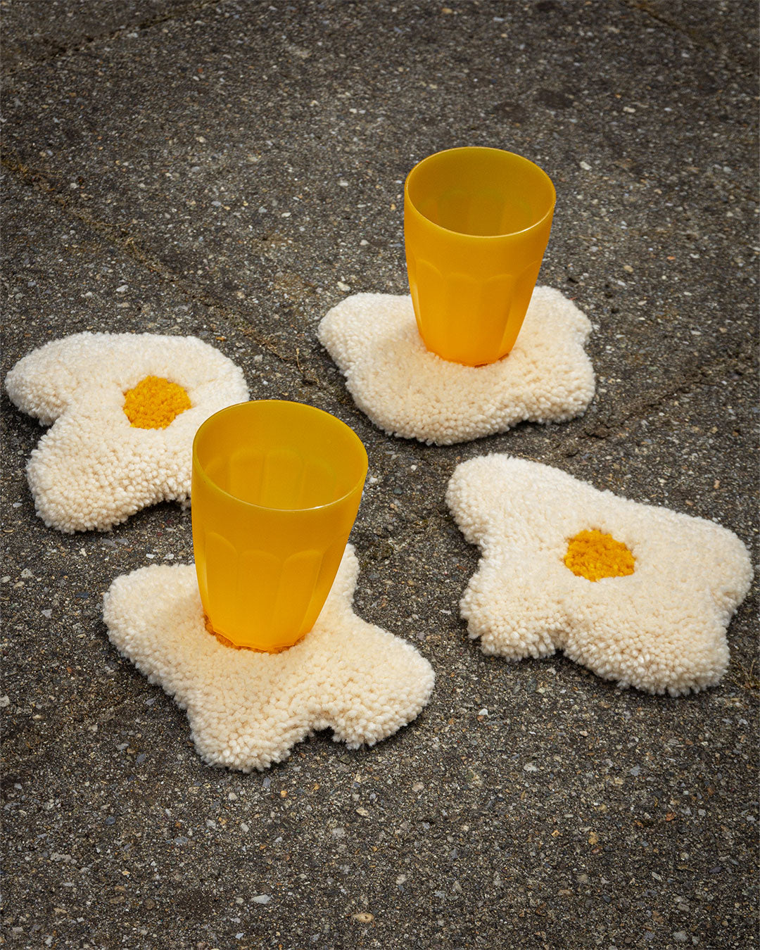 Sunny Side Up Mug Coaster Rugs tufting Rugburn