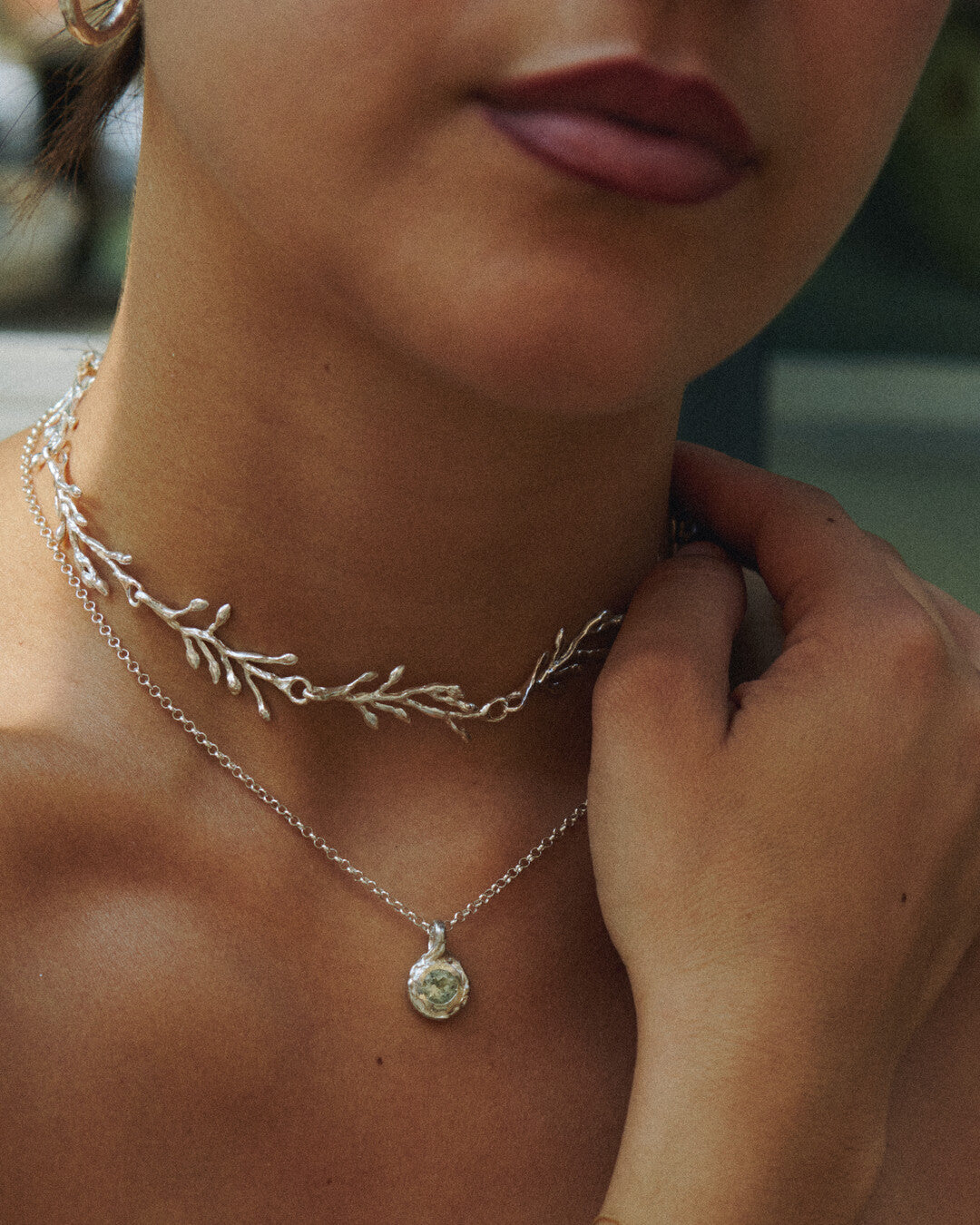 Sasso Necklace silver