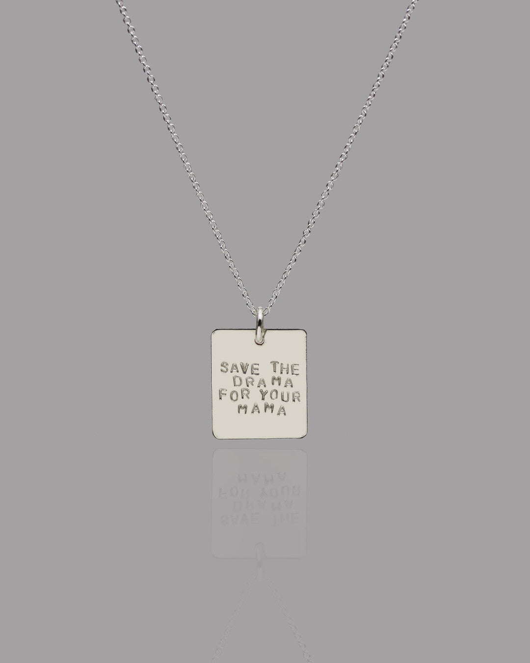 Custom text plate necklace