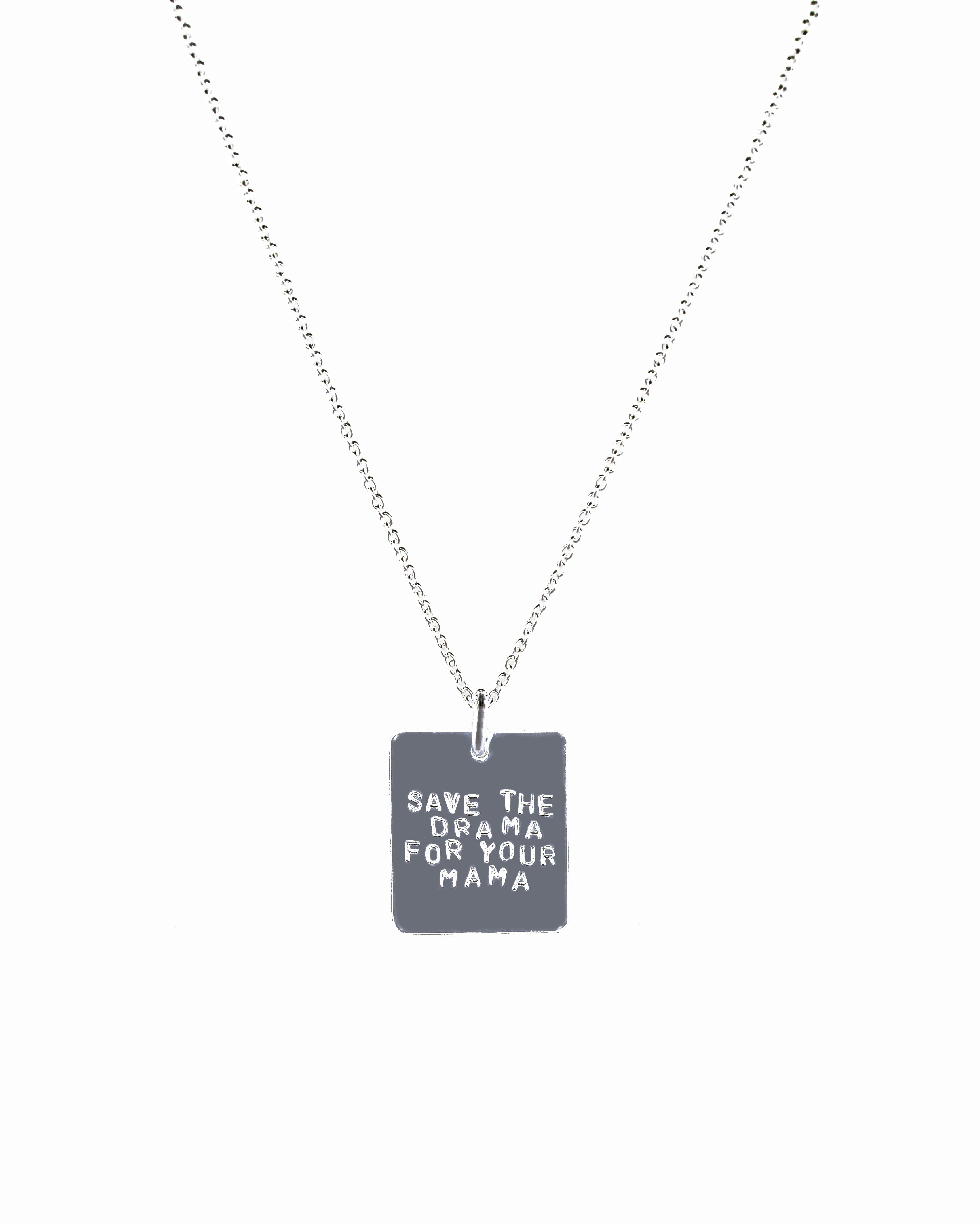 Custom text plate necklace