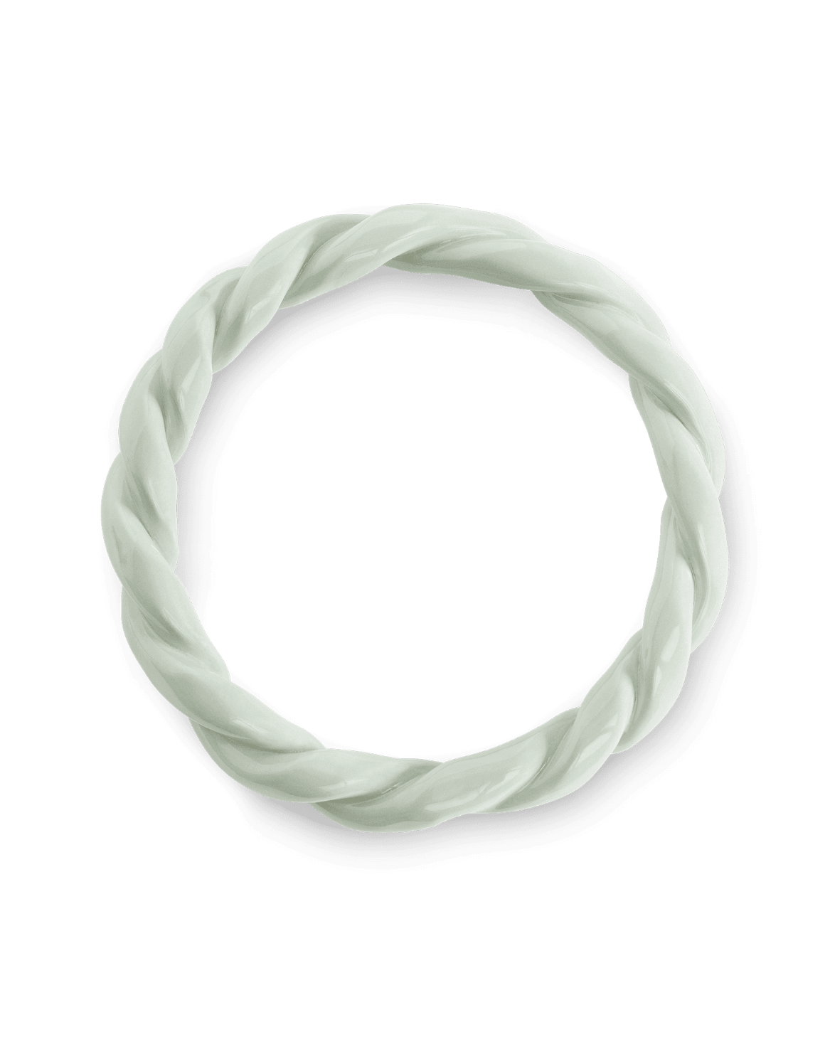 The OCTAEVO Sicilia Ceramic Trivet features a circular, twisted light mint design on a transparent background.