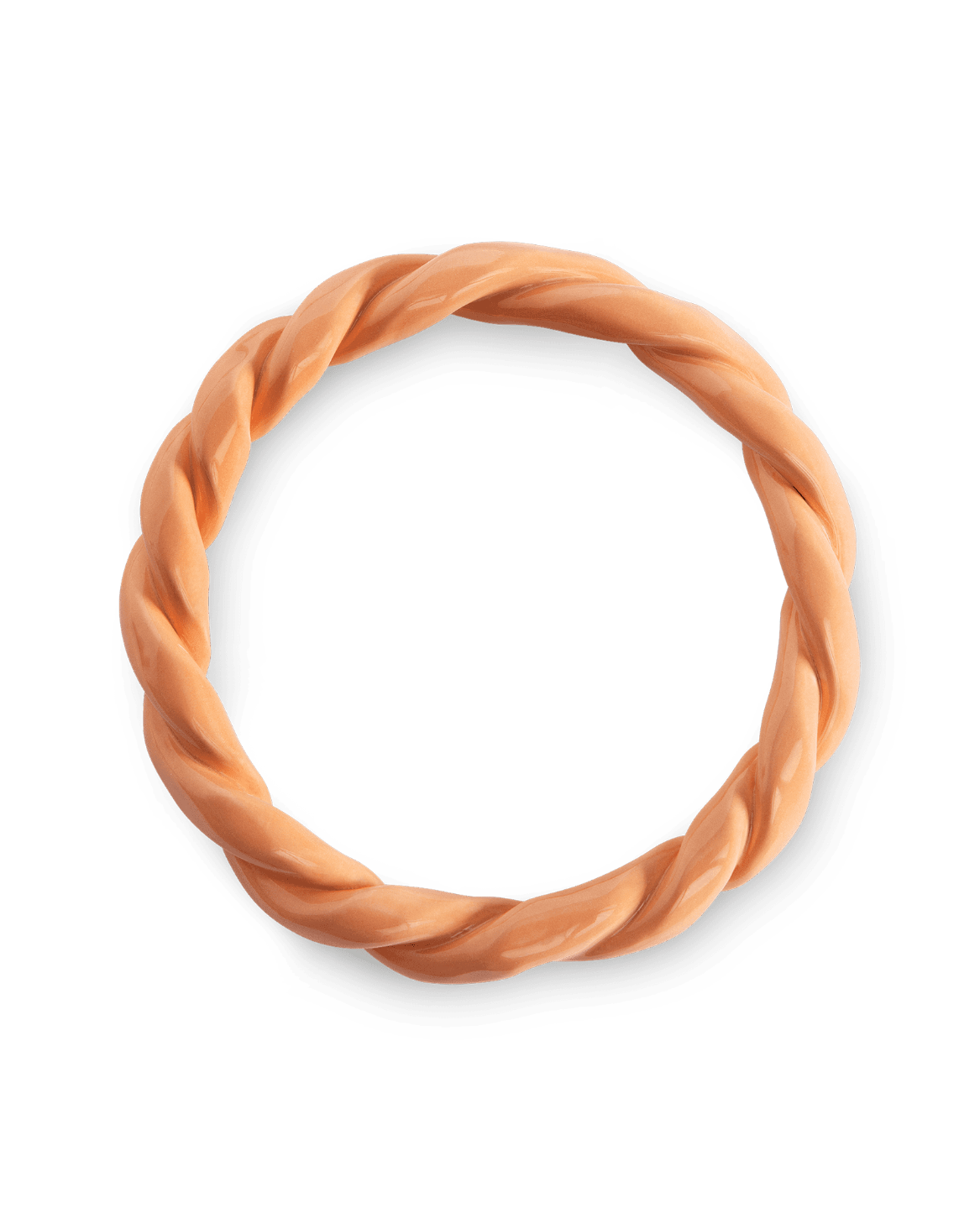 An orange Sicilia Ceramic Trivet by OCTAEVO shown against a white background, featuring a decorative design.