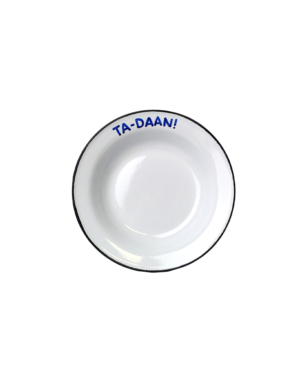 Hand written - vintage style enamel deep plate - Alt Means Old