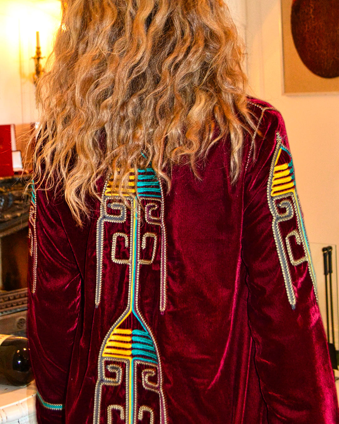 Asliah Velvet Jacket Red