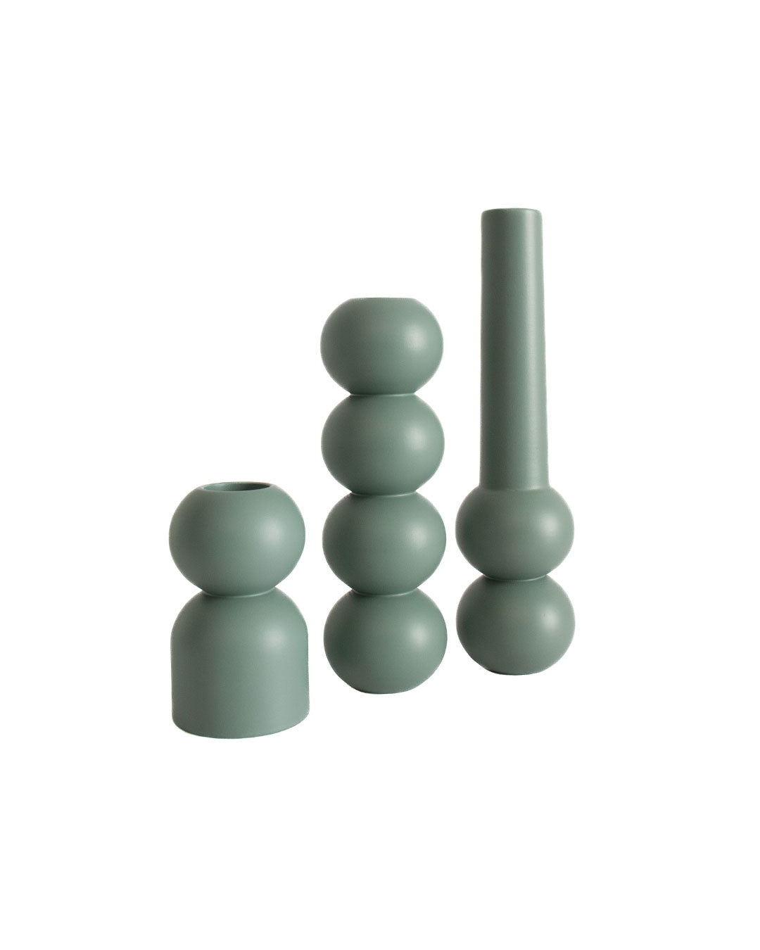Candleholder-Set-of-3 green