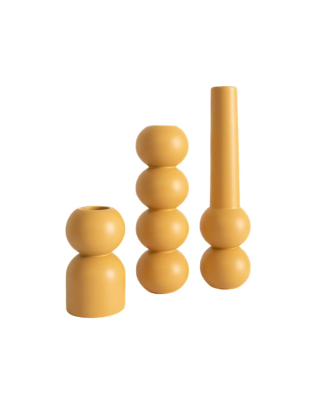 Candleholder-Set-of-3 yellow