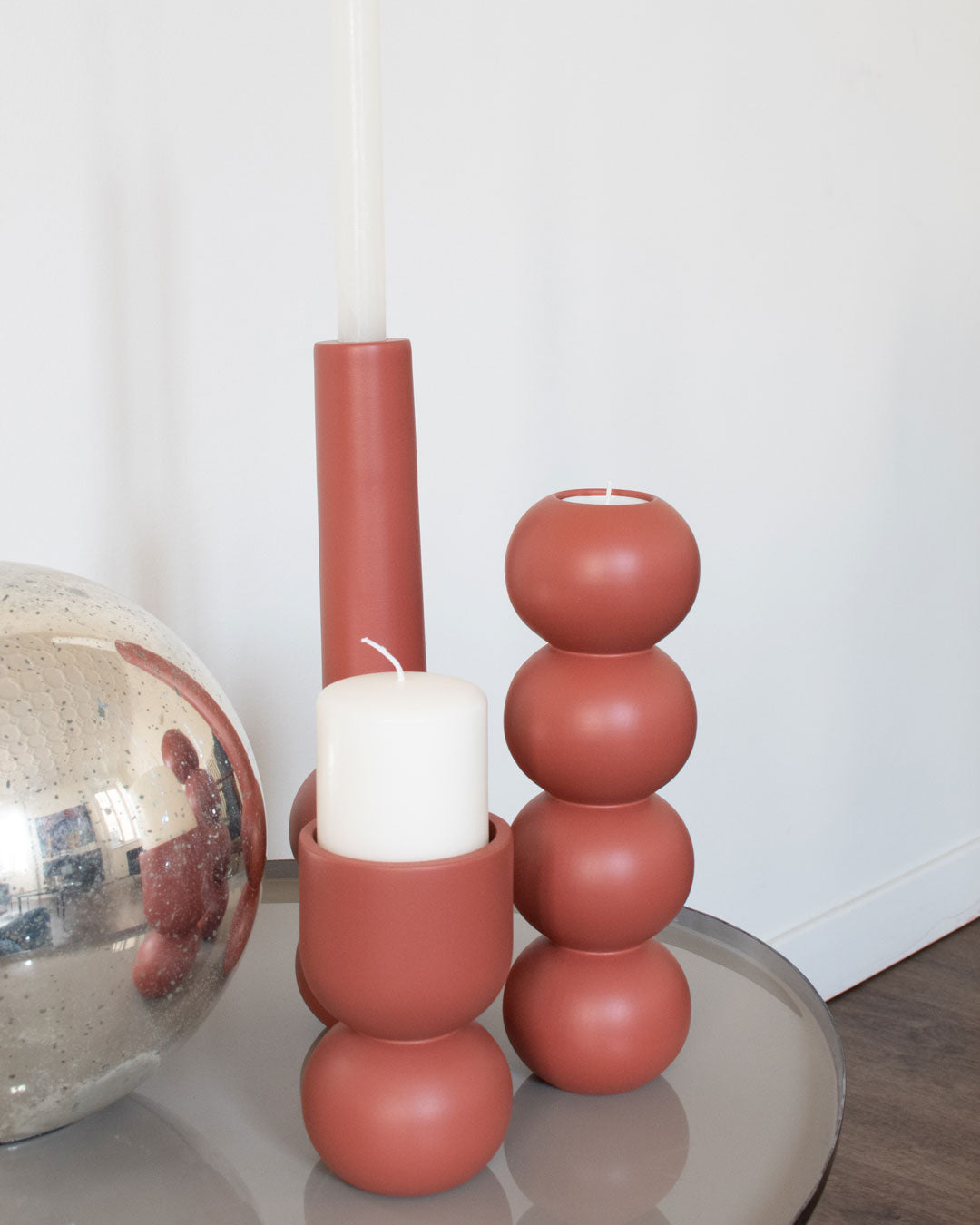 Candleholder-Set-of-3 red amb