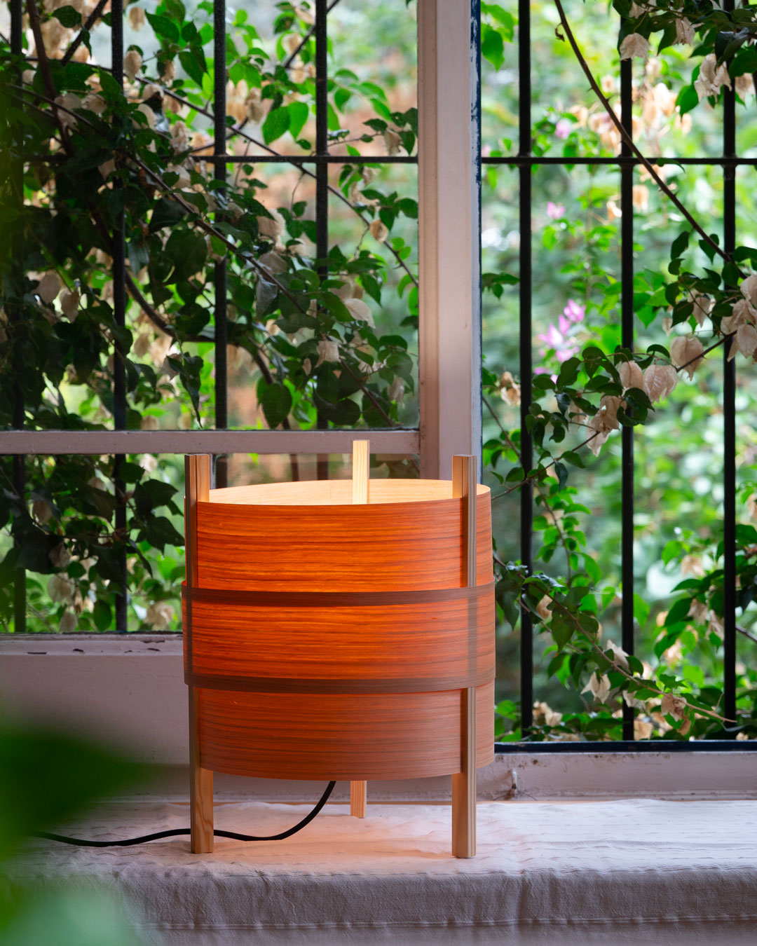 Concentrica Lamp Cherry Wood
