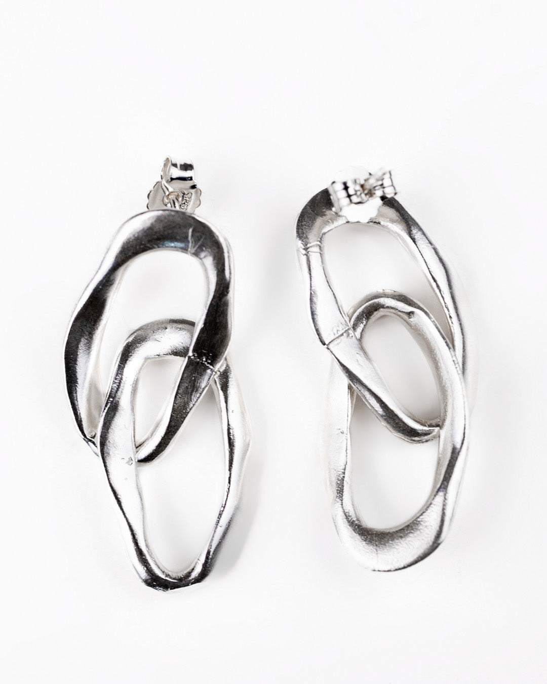 Duo Earrings Silver