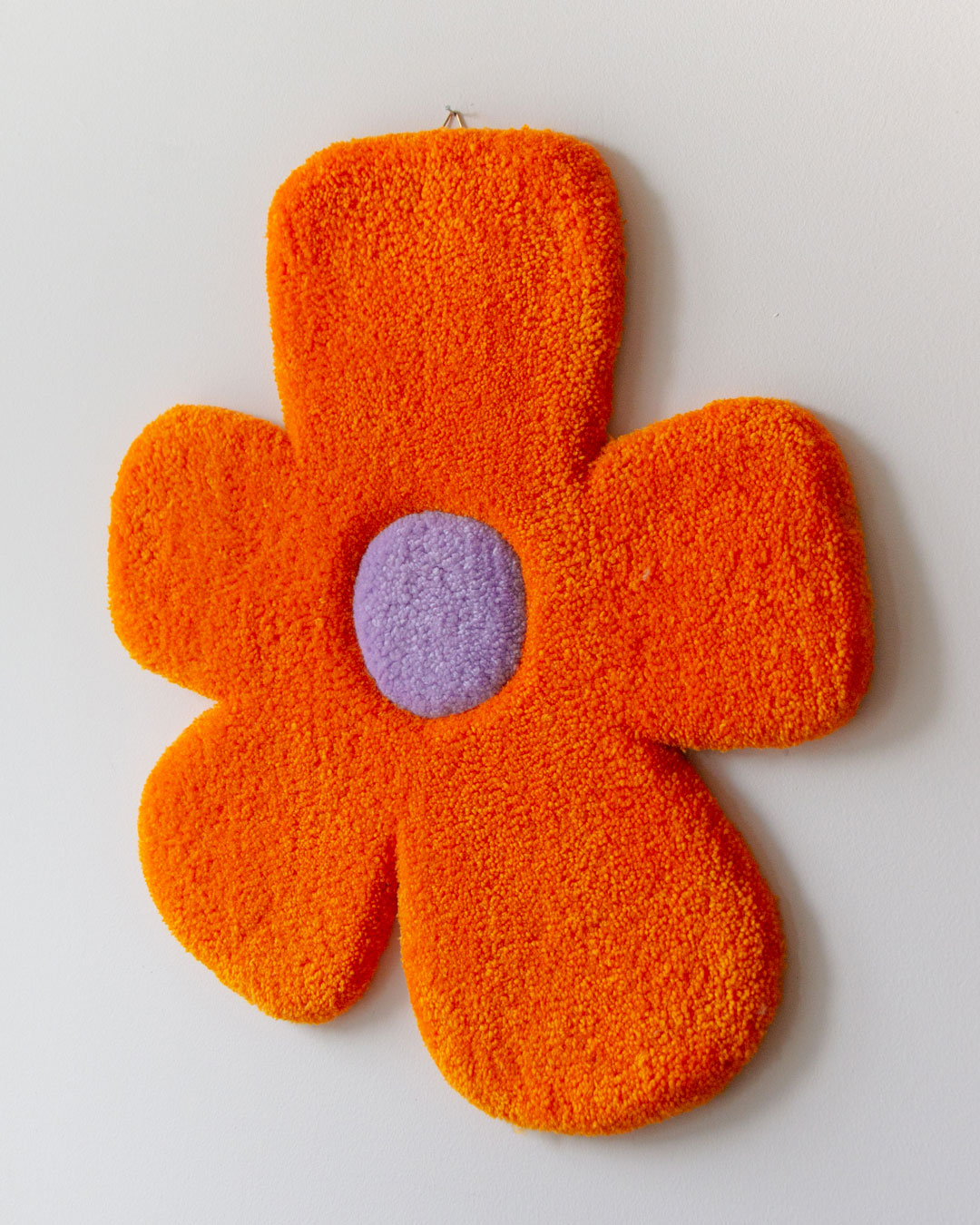 Tufted Flower - Orange Lilac Wall Hanger