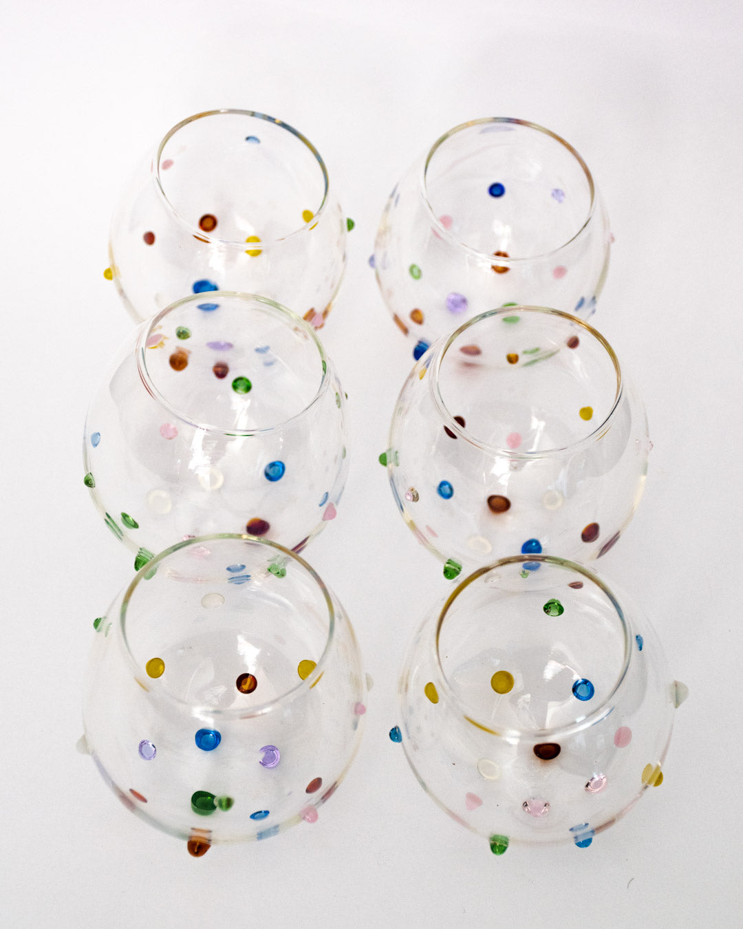 Hand blown glass - Set of 6