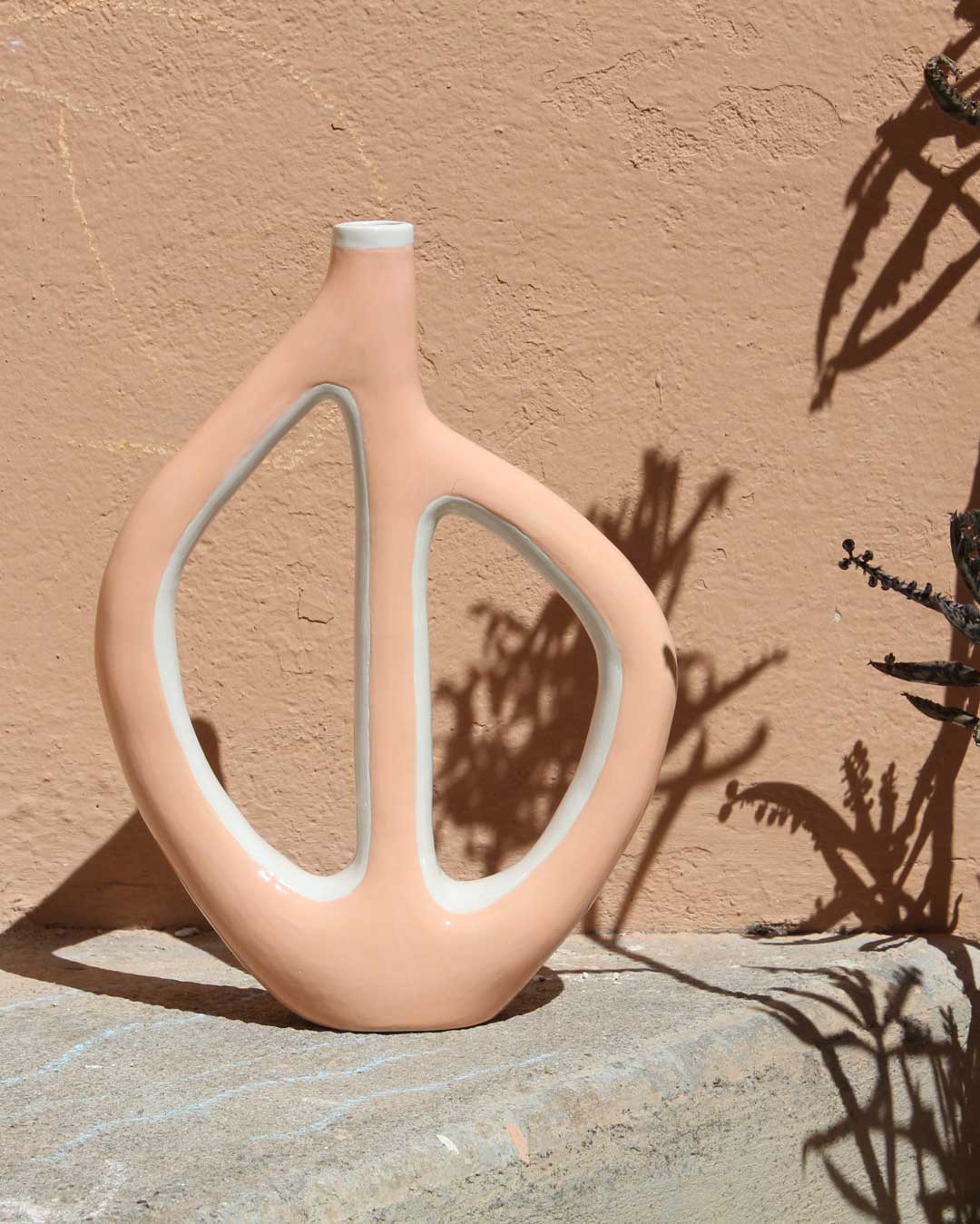 Minimalist Vase with peach color