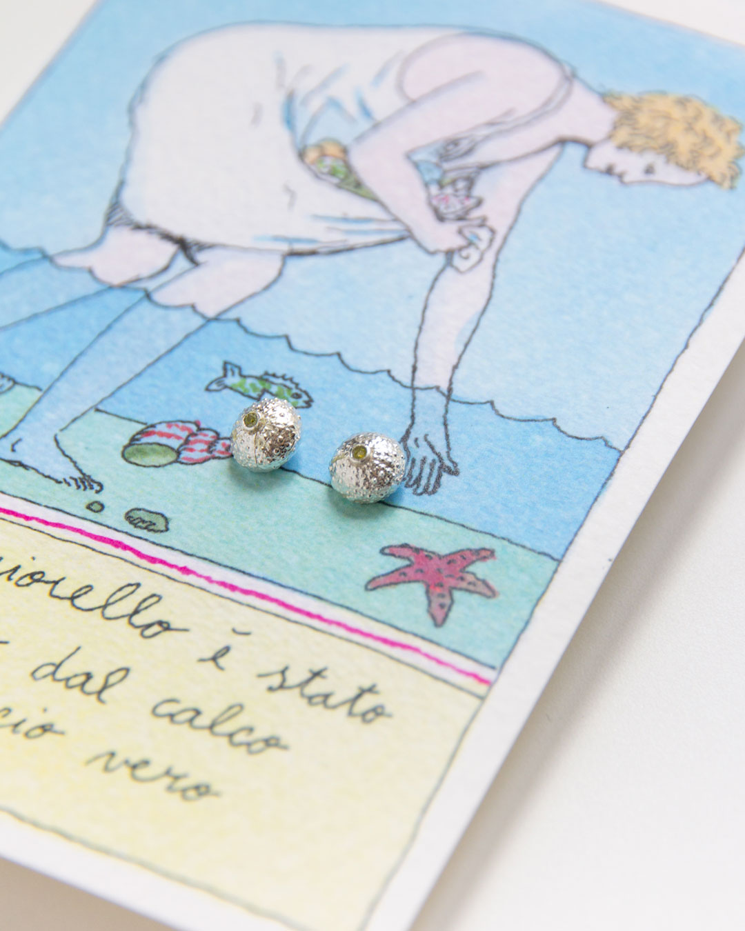 Handmade Sea Urchin Earrings