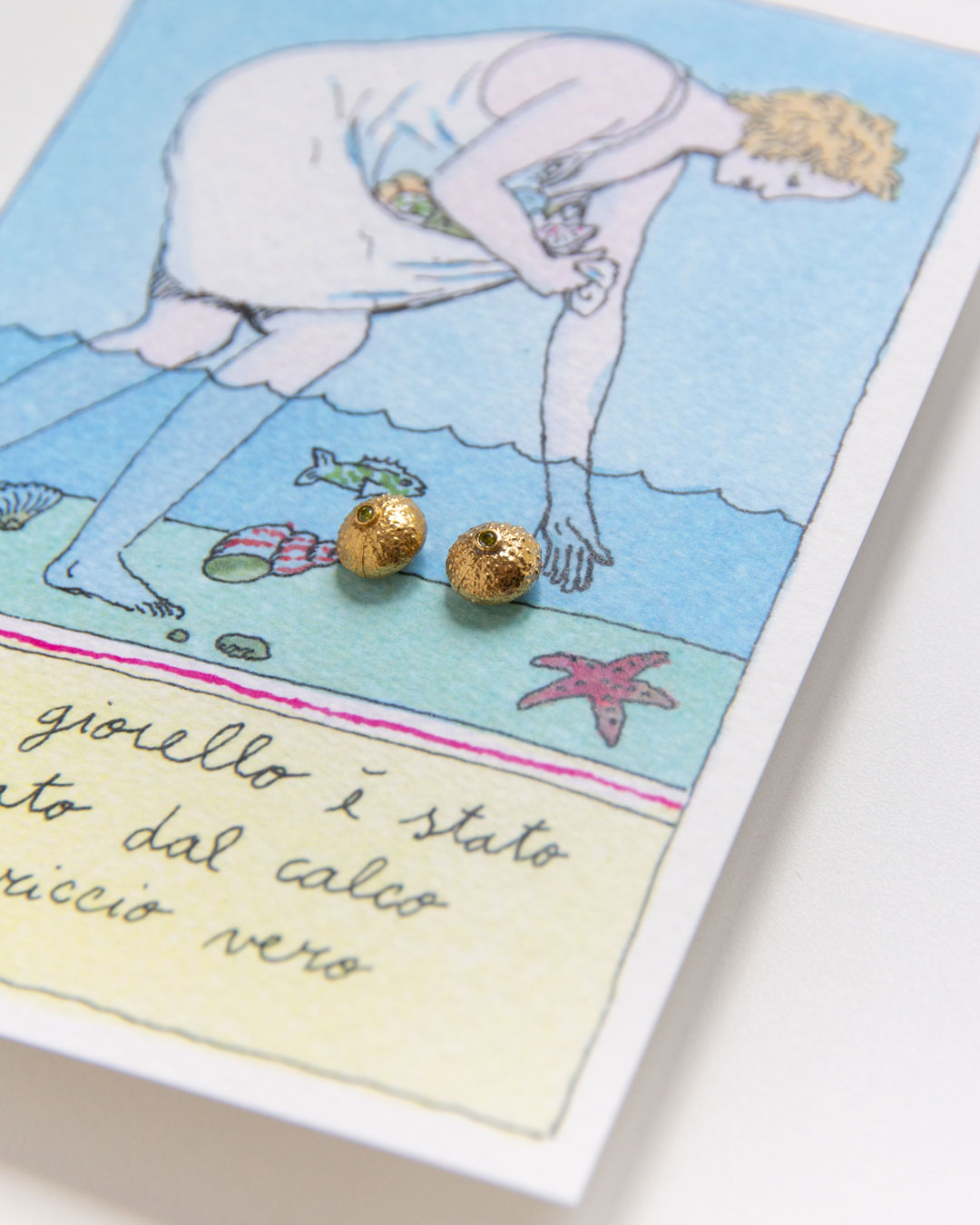 Handmade Sea Urchin Earrings