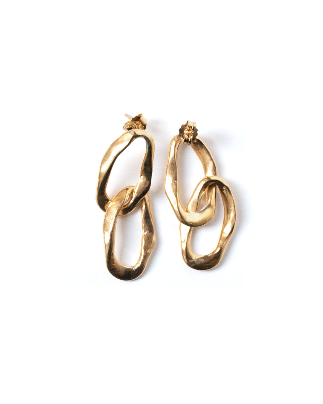 Duo Earrings Gilded Silver