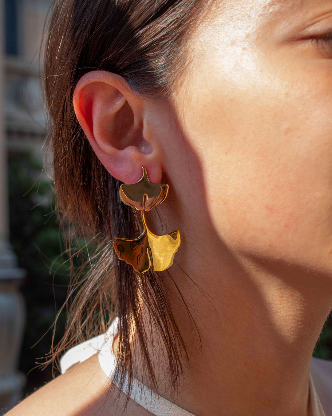 Palermo Mini Ginkgo Earrings