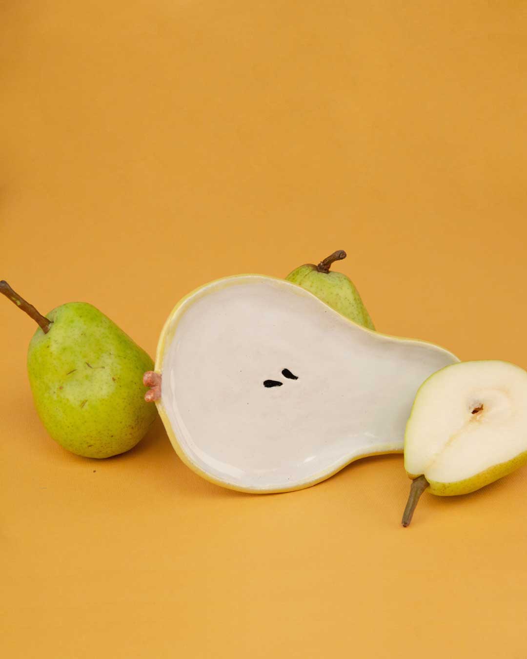 stoneware pear spoon rest