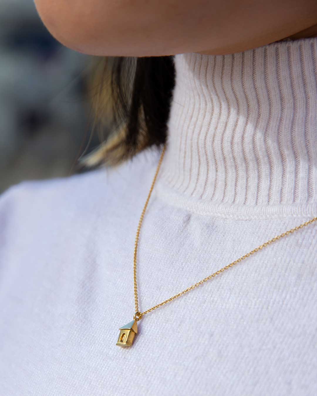 House shape necklace