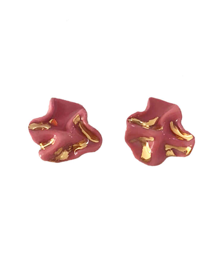 Ceramic earrings Pepaflaca pink