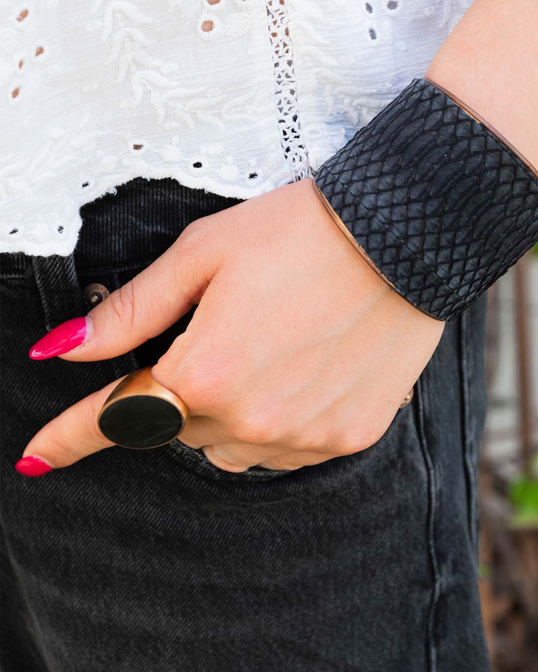 Calliope Piton Bangle Bracelet