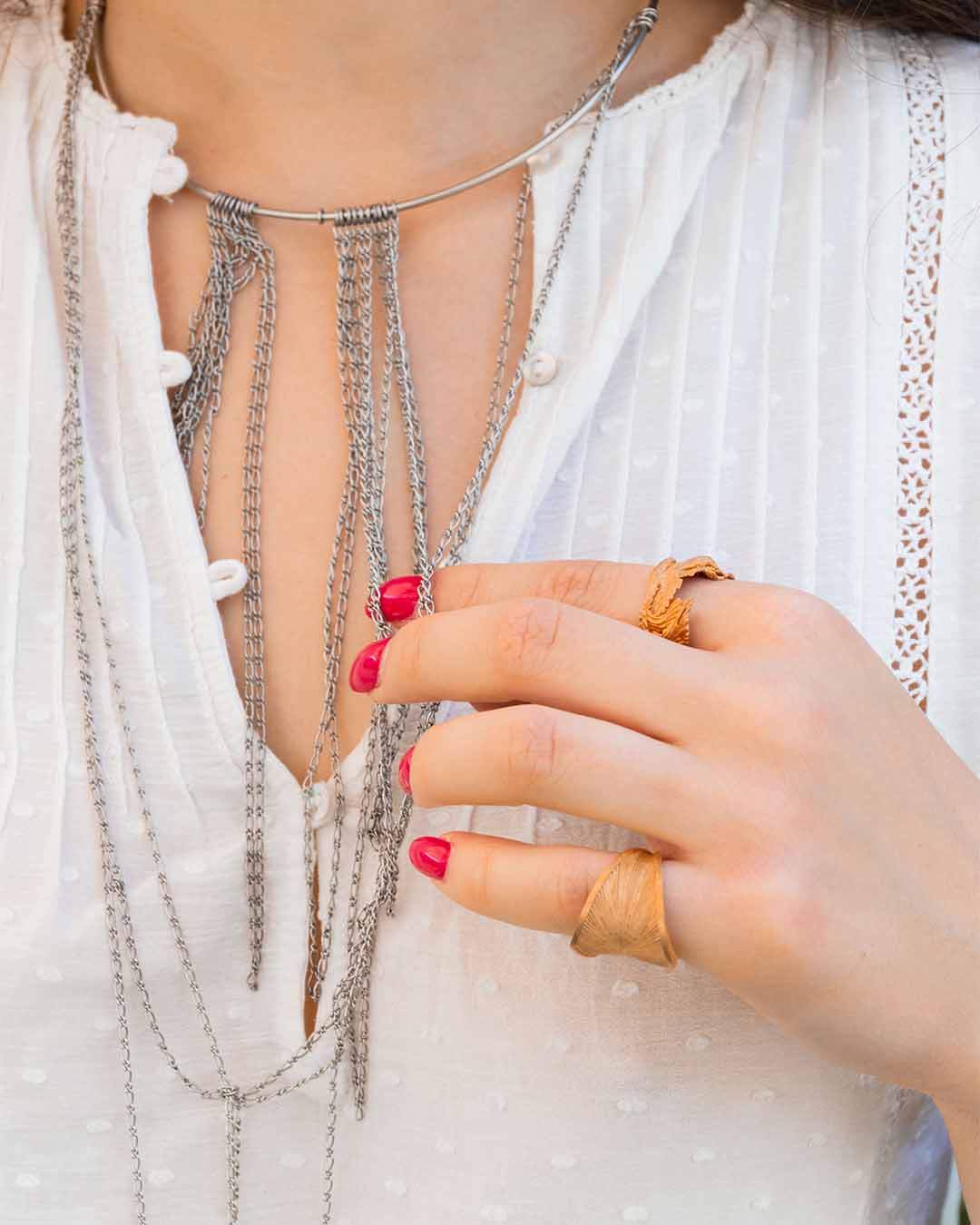 Acanto Leaf Adjustable Ring