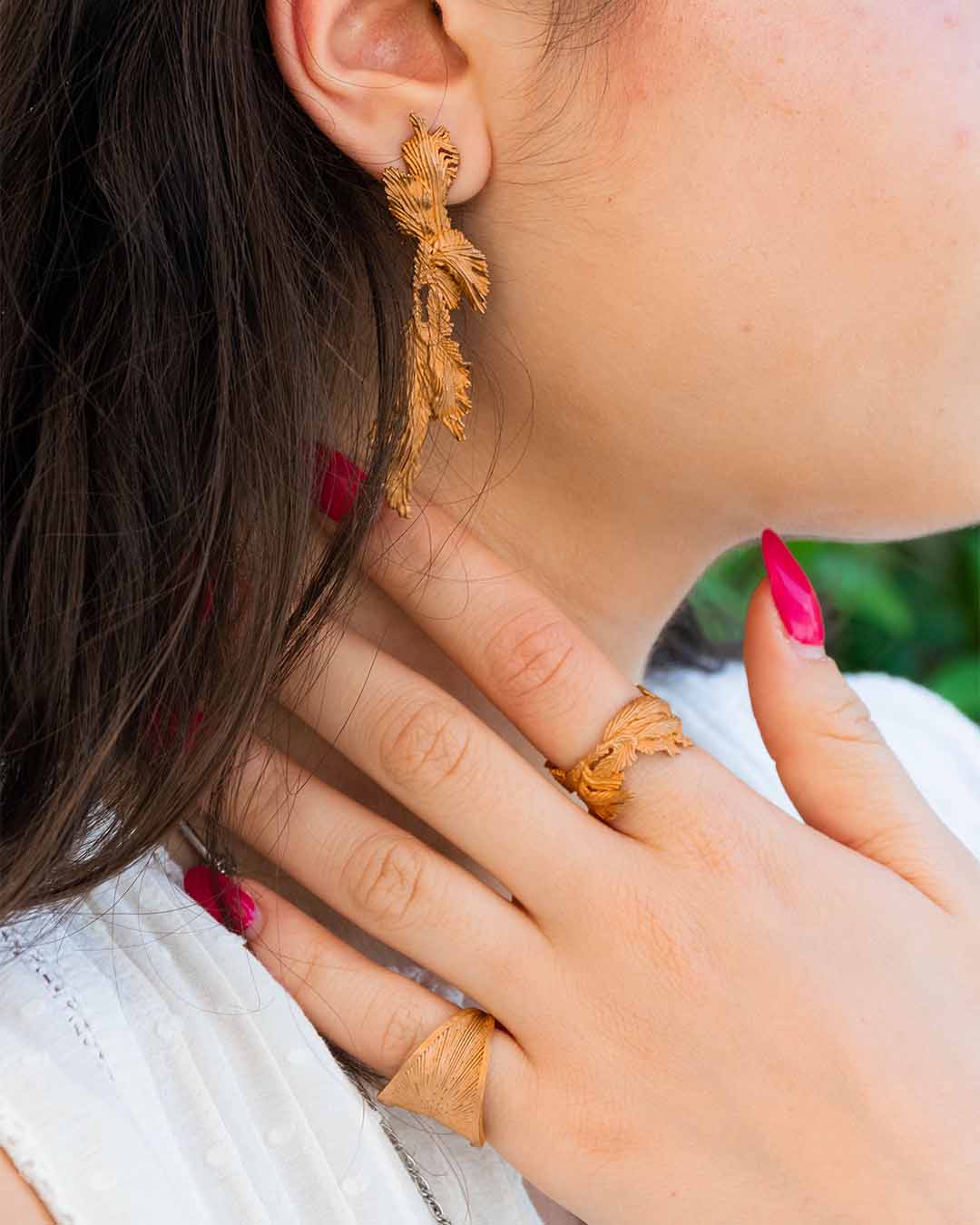 Acanto Leaf Adjustable Ring