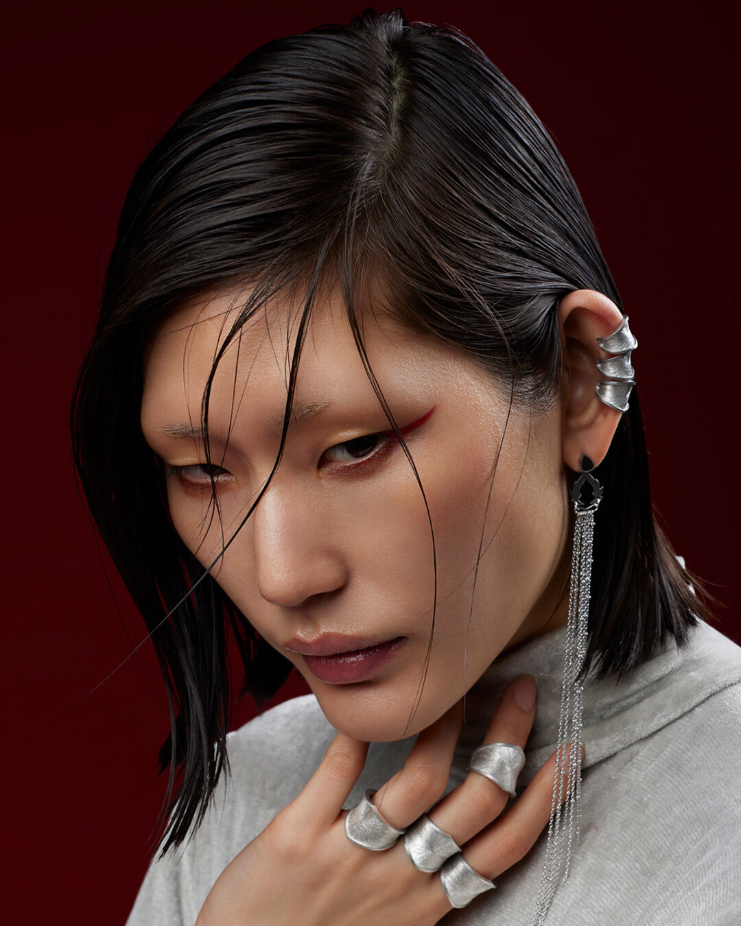 Talia Scultural Bronze Earcuff