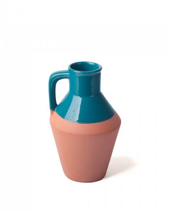 Glazed earthenware vase
