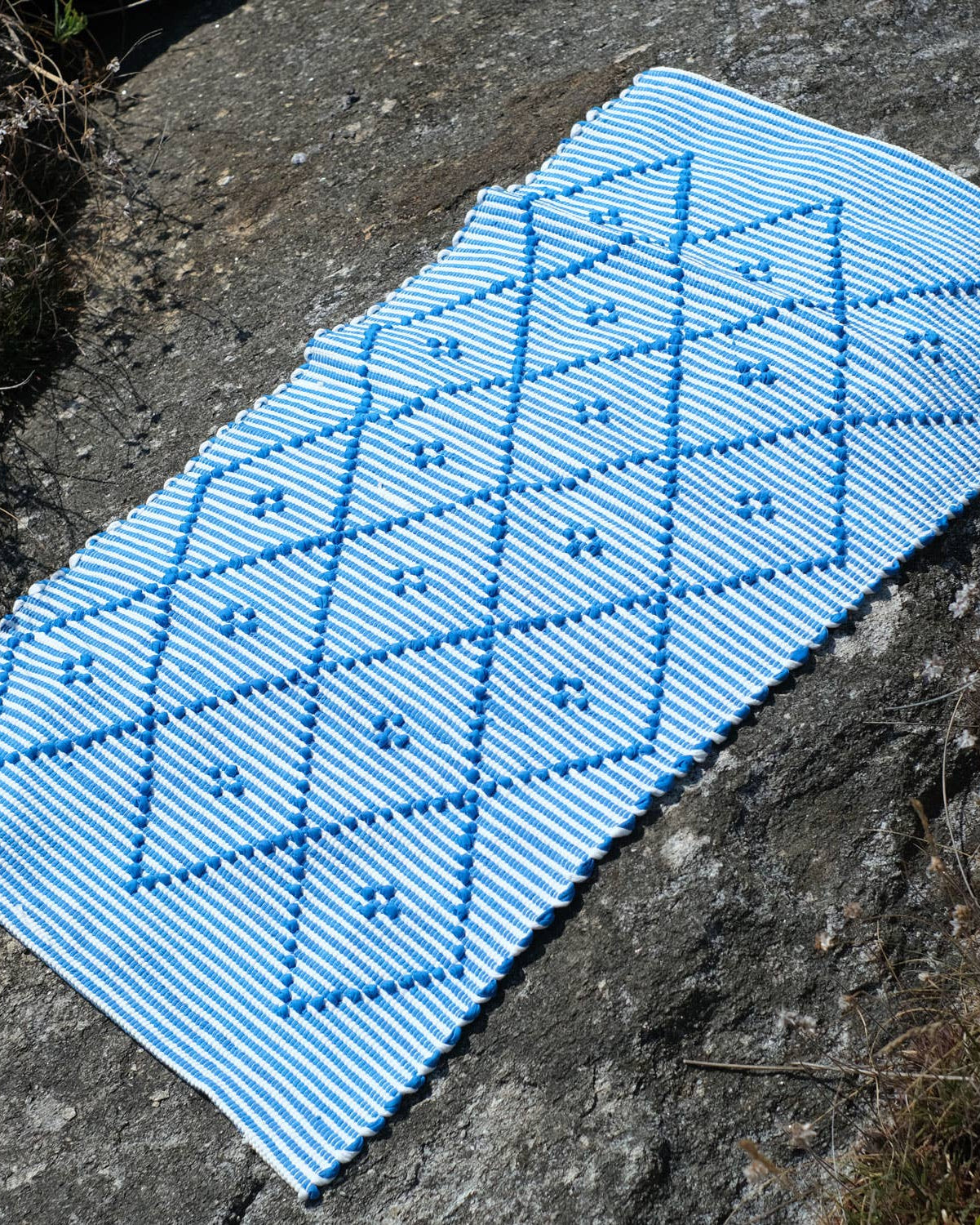 Handwoven striped rug