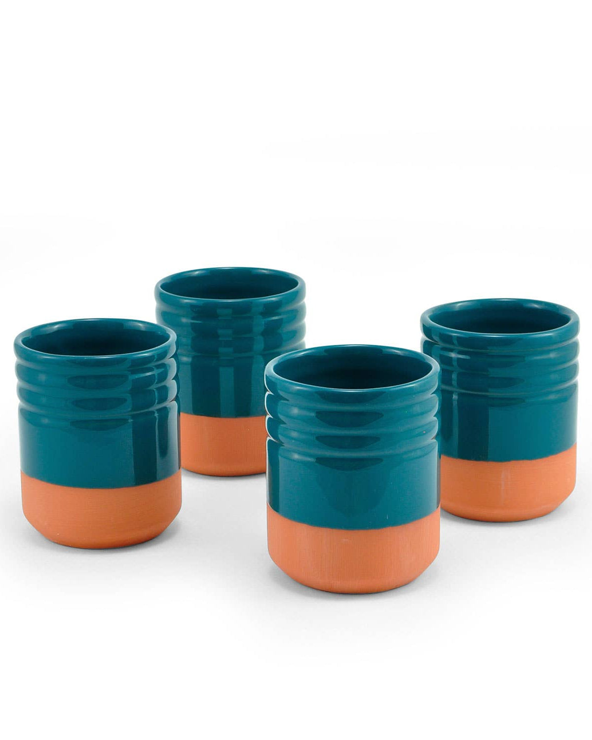 Glazed clay tumblers (set of 2)