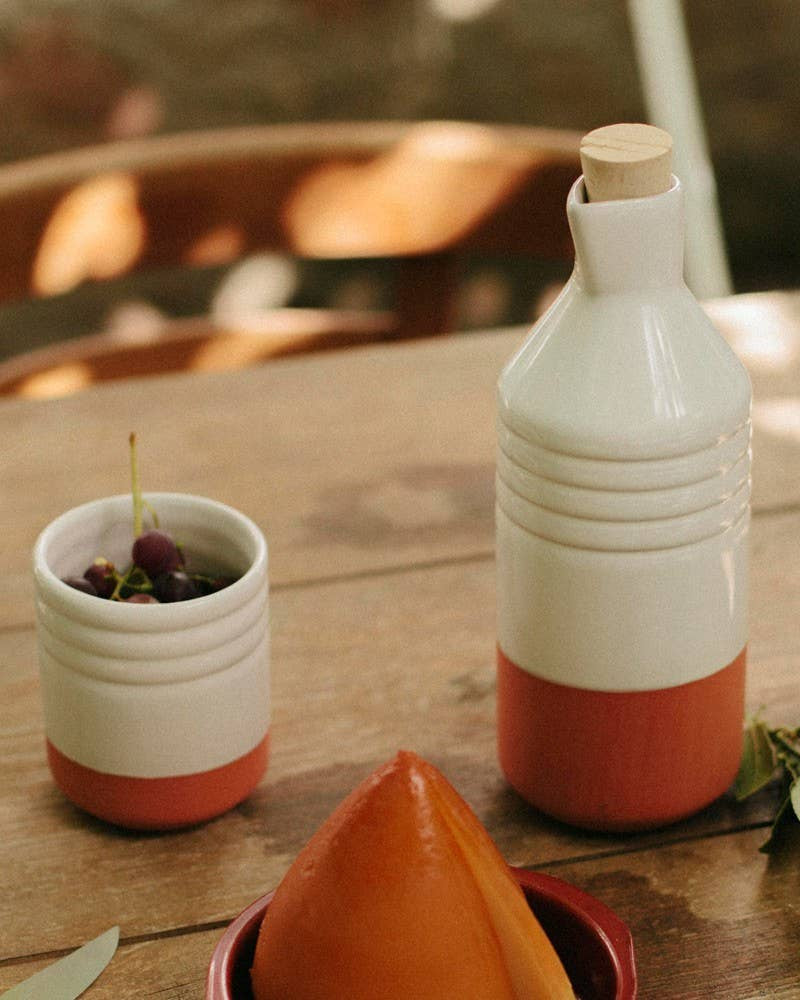 Glazed clay tumblers (set of 2)