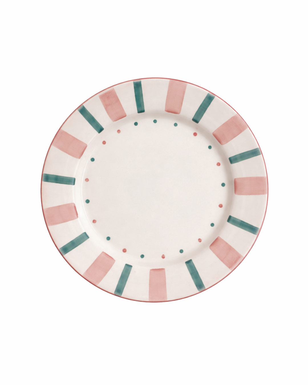 CIRCO dinner plate green and soft pink