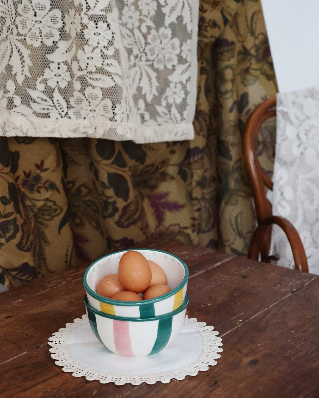 L’amour cereal bowl pink & green