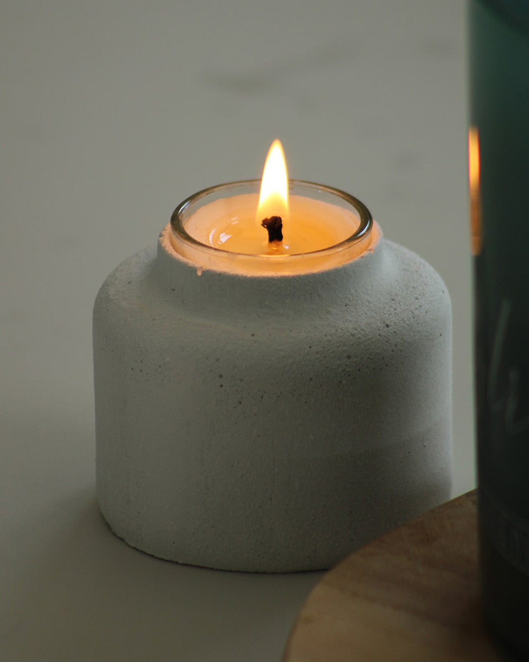 Bottle Concrete Candle Holder